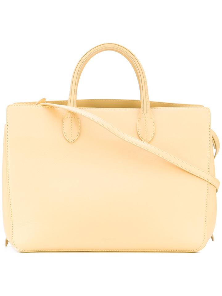 Jil Sander Double Handles Tote - Yellow & Orange