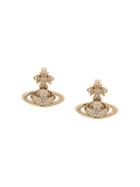 Vivienne Westwood Rhinestone Embellished Earrings - Gold