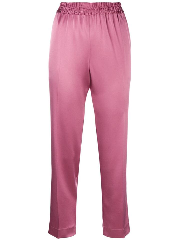 Gianluca Capannolo Sheen Cropped Trousers - Pink & Purple