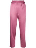 Gianluca Capannolo Sheen Cropped Trousers - Pink & Purple