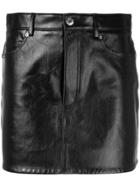 Helmut Lang Five Pocket Leather Mini - Black