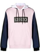 Kenzo Panelled Hoodie - Pink & Purple