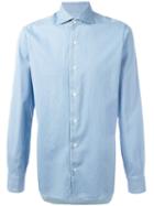 Barba - Pleated Cuff Shirt - Men - Cotton - 39, Blue, Cotton