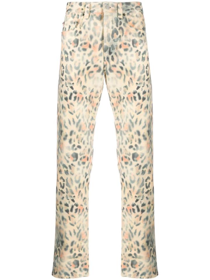 Napa By Martine Rose Leopard Print Jeans - Yellow