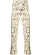 Napa By Martine Rose Leopard Print Jeans - Yellow