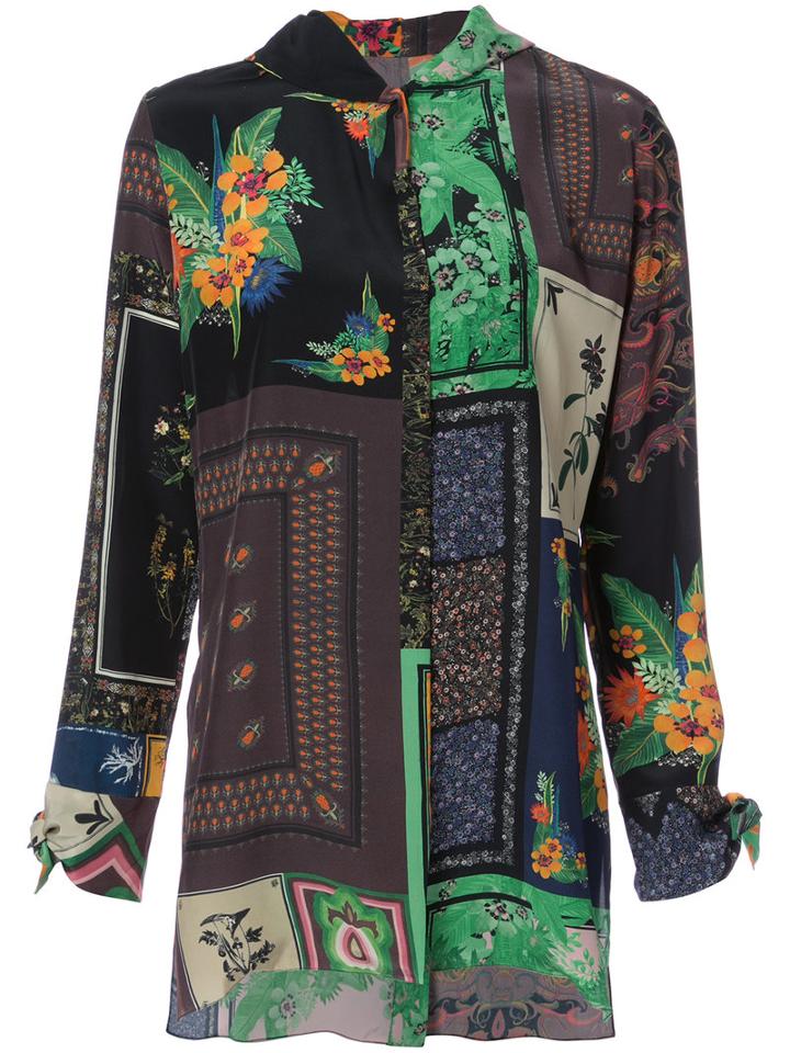 Osklen - Scarf Print Shirt - Women - Silk - P, Silk