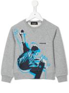 Dsquared2 Kids Skater Print Sweatshirt, Toddler Boy's, Size: 4 Yrs, Grey