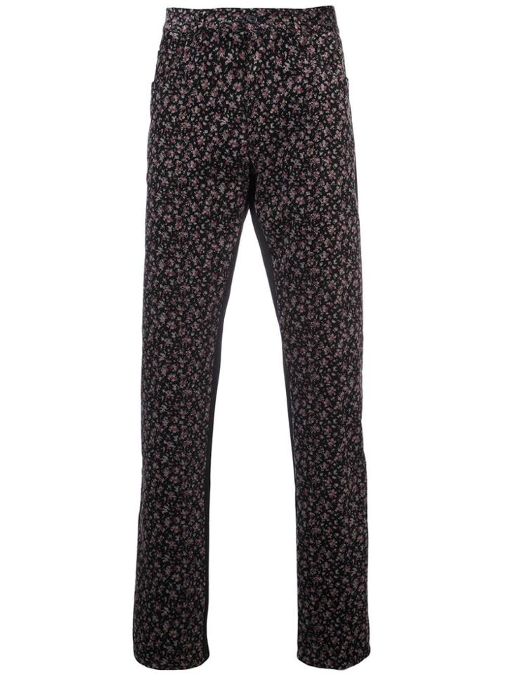 Yang Li Floral Print Trousers - Black
