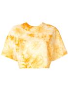 Le Ciel Bleu Tie-dye Cropped T-shirt - Yellow