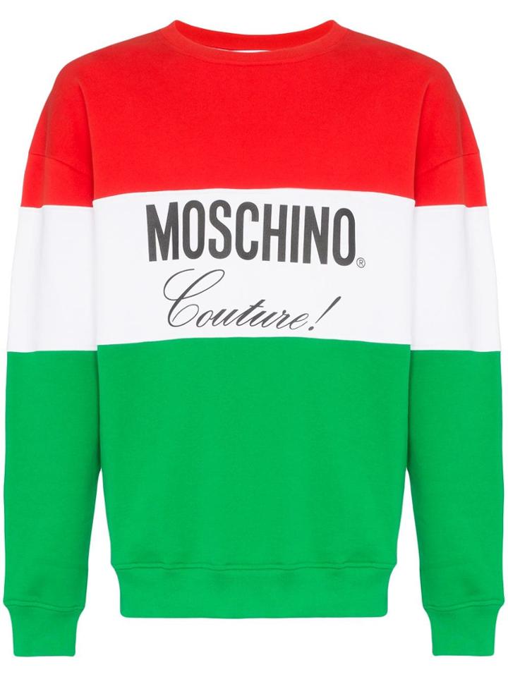 Moschino Couture Logo Jersey Cotton Sweatshirt - Multicolour