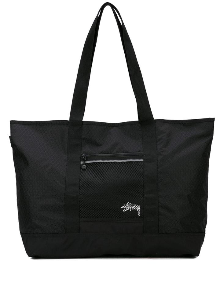 Stussy Diamond Ripstop Tote Bag - Black