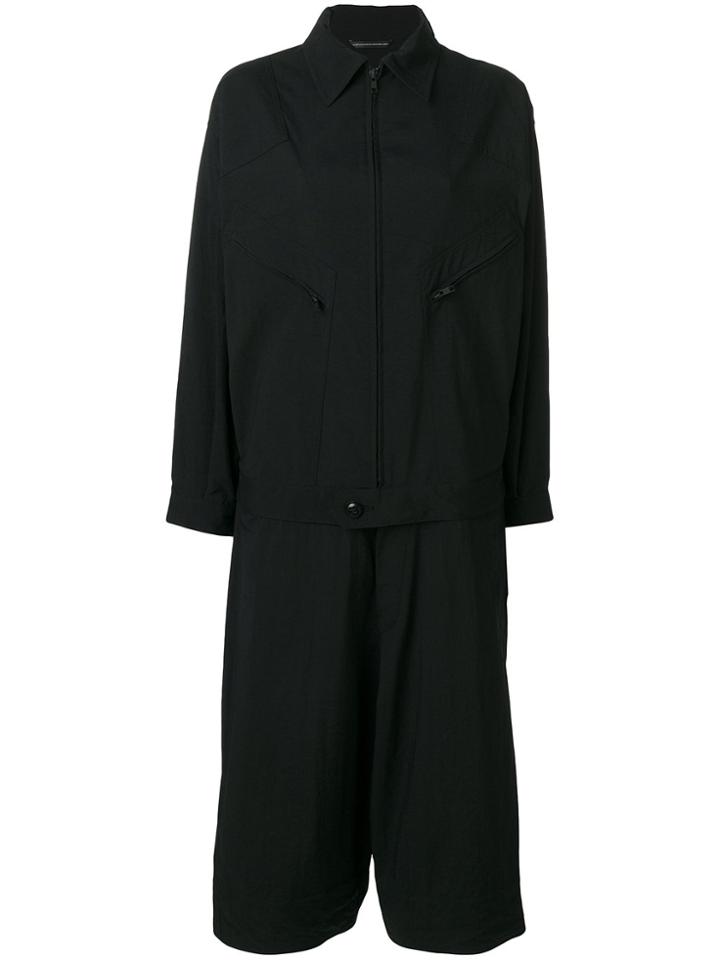 Y's Jacket Style Jumpsuit - Black