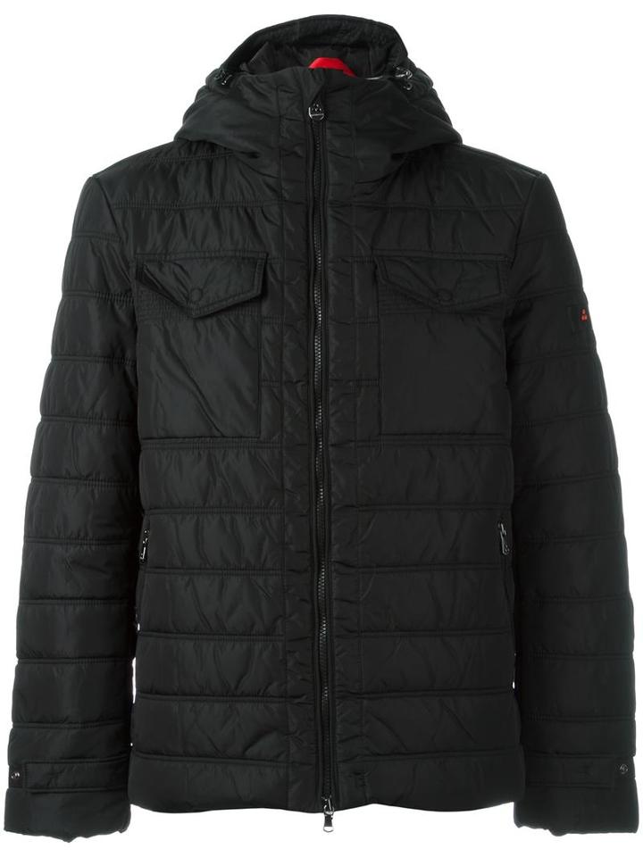 Peuterey Zipped Hooded Jacket, Men's, Size: Xl, Black, Polyamide/polyester