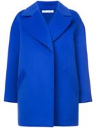Oscar De La Renta Oversized Drop Shoulder Coat - Blue