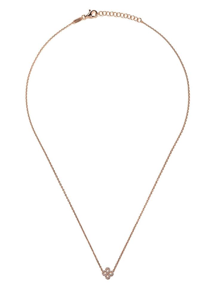 As29 18kt Rose Gold Mini Charm Clover Necklace