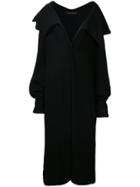 Yohji Yamamoto Vintage Fold-over Neck Coat - Black