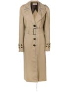 Marni Contrast Stitching Trench Coat - Brown