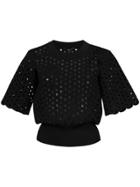 Derek Lam Cropped Short Sleeve Top - Black