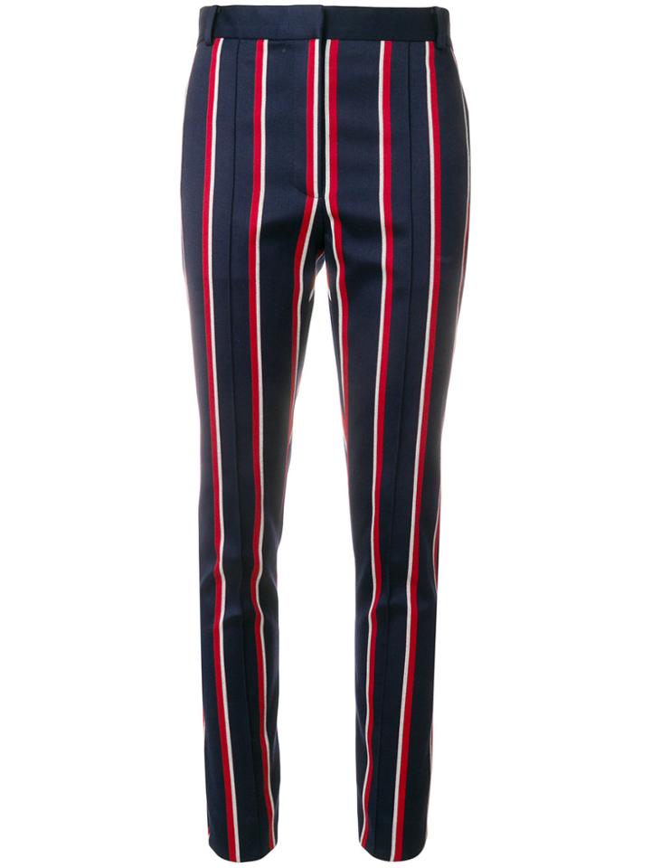 Rokh Striped Skinny-fit Trousers - Blue