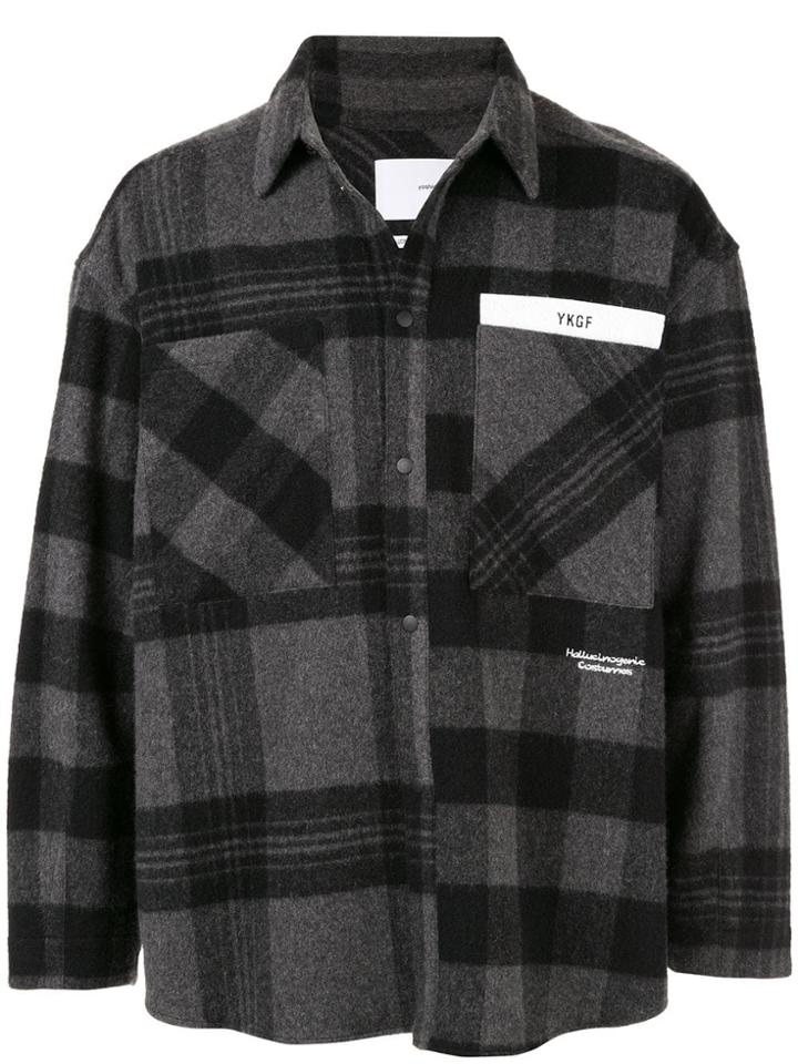 Yoshiokubo Wool Blend Checked Shirt - Grey