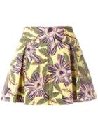 Red Valentino Floral Print Shorts, Women's, Size: 40, Cotton/spandex/elastane