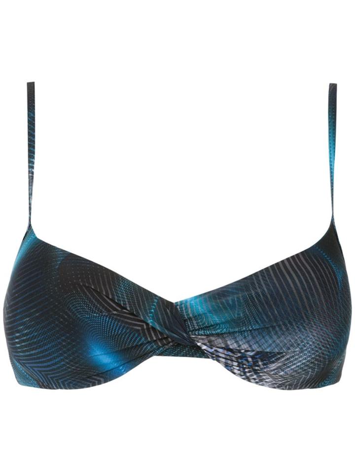 Lygia & Nanny Cassis Printed Bikini Top - Black