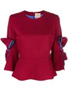 Roksanda Bow-tied Fitted Blouse - Red