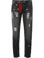 Etienne Marcel Zip Detail Cropped Jeans, Women's, Size: 28, Black, Cotton/spandex/elastane