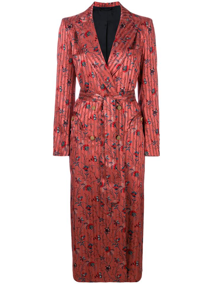 Blazé Milano Belted Blazer Dress - Pink & Purple