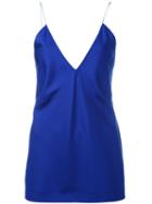 Deep V-neck Camisole Top - Women - Silk - 40, Blue, Silk, Haider Ackermann