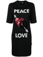 Love Moschino Peace And Love Jersey Dress - Black