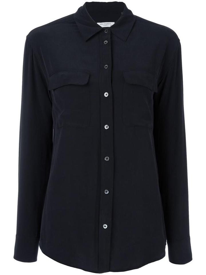 Equipment Chest Pockets Shirt, Women's, Size: Xs, Black, Silk
