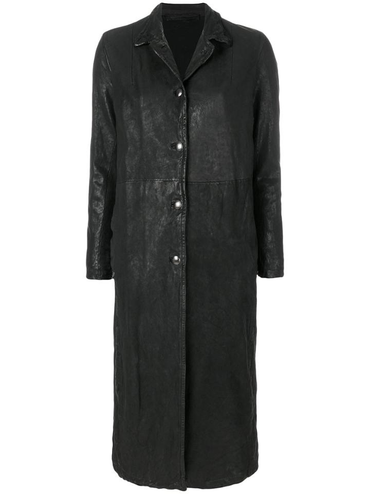 Salvatore Santoro Crinkle Effect Coat - Black