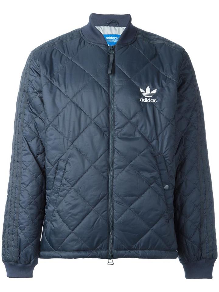 Adidas Originals 'quilted Superstar' Bomber Jacket, Men's, Size: Xl, Blue, Polyester