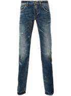 Dolce & Gabbana Distressed Jeans, Men's, Size: 46, Blue, Cotton