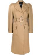 Givenchy Single-breasted Belted Coat - Brown