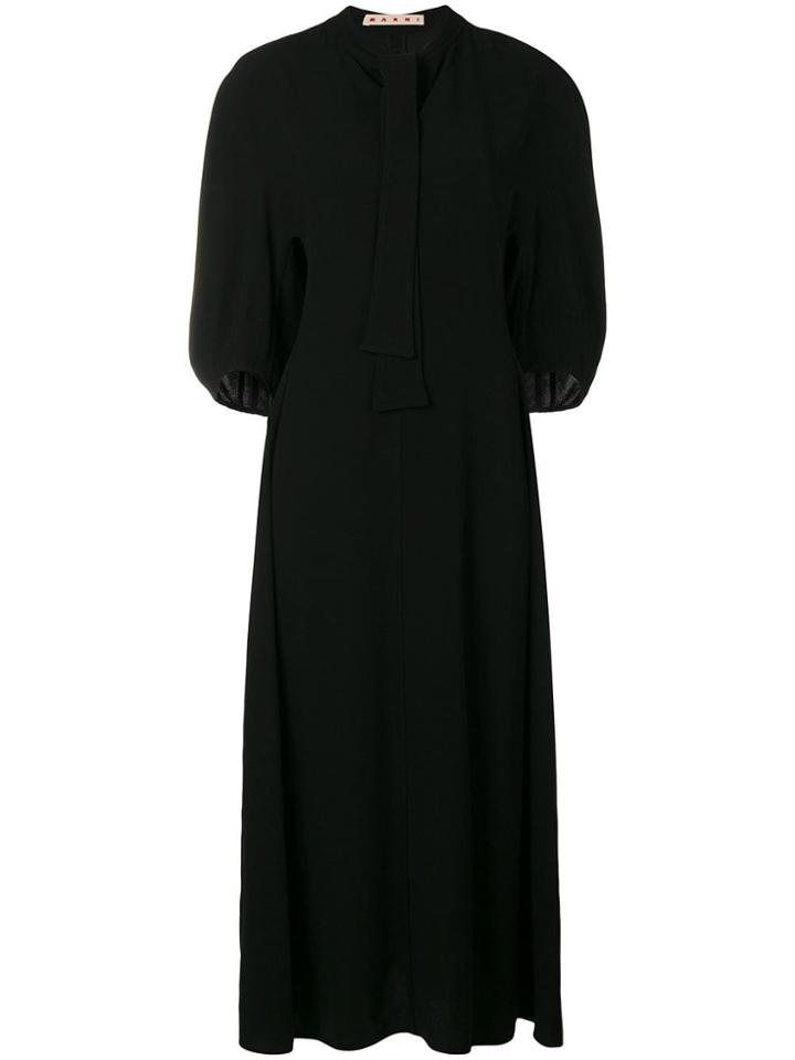 Marni Scarf Neck Midi Dress - Black