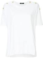 Bassike Button Detail T-shirt - White