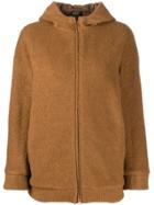 Aspesi Knitted Hooded Jacket - Brown