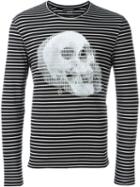 Alexander Mcqueen Striped Skull Print Sweatshirt