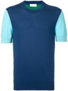 Cerruti 1881 Colour-block Knitted T-shirt - Blue