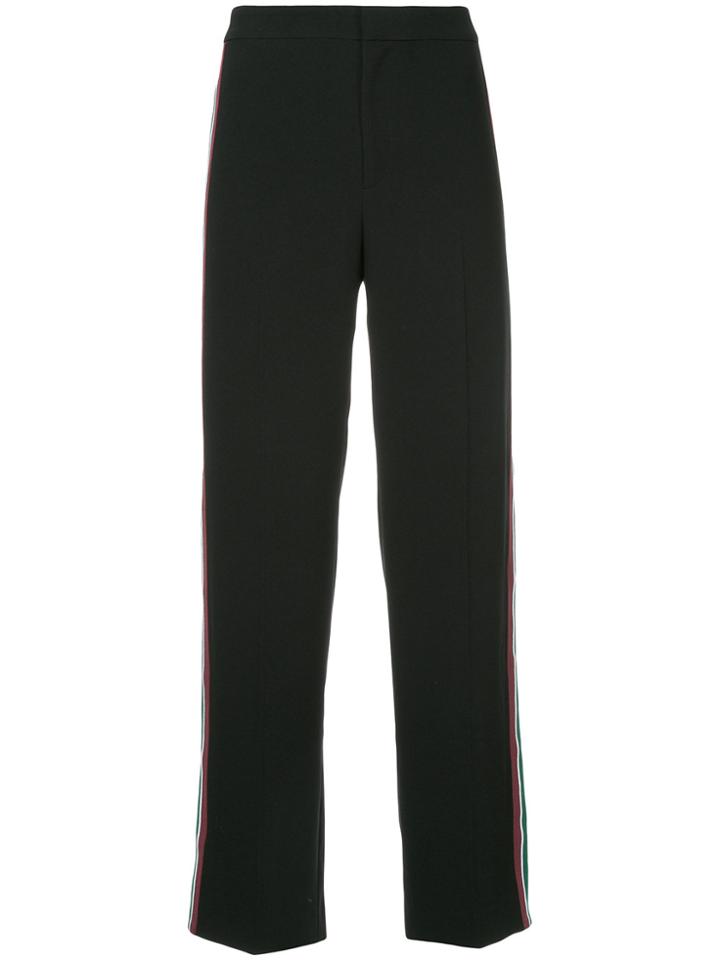 Le Ciel Bleu Contrast Side Stripe Trousers - Black