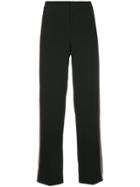 Le Ciel Bleu Contrast Side Stripe Trousers - Black
