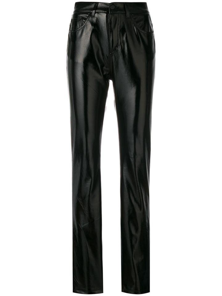Fiorucci Shiny Straight-leg Trousers - Black