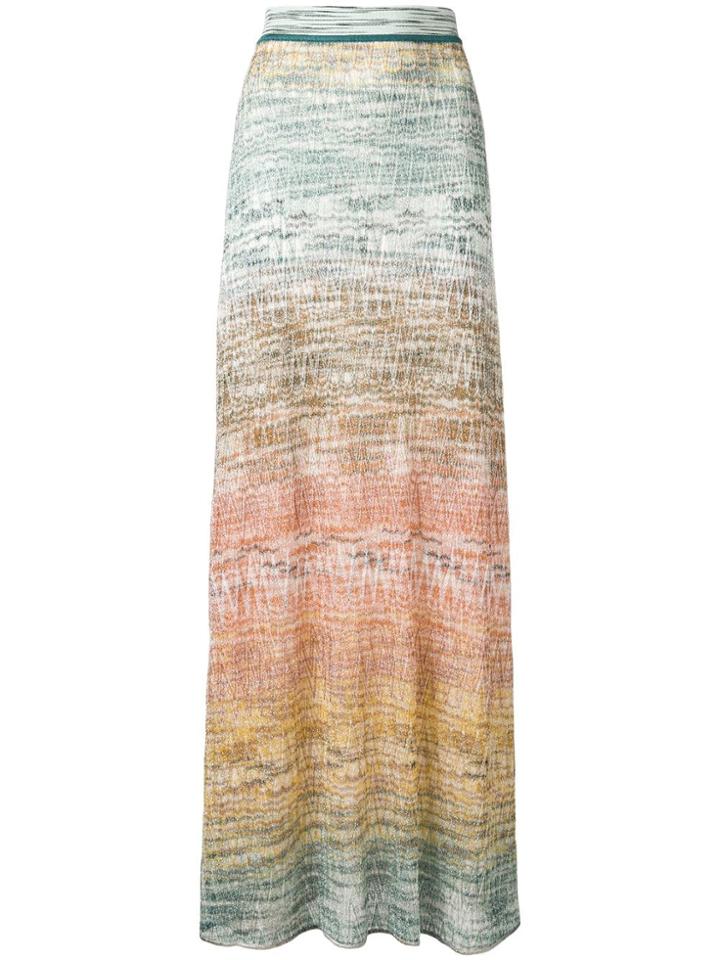 Missoni Zig-zag Knit Maxi Skirt - Green
