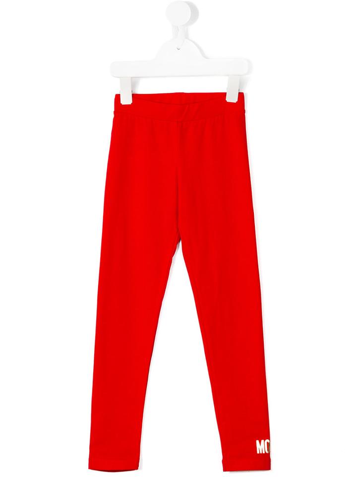 Moschino Kids Logo Print Leggings, Toddler Girl's, Size: 5 Yrs, Red