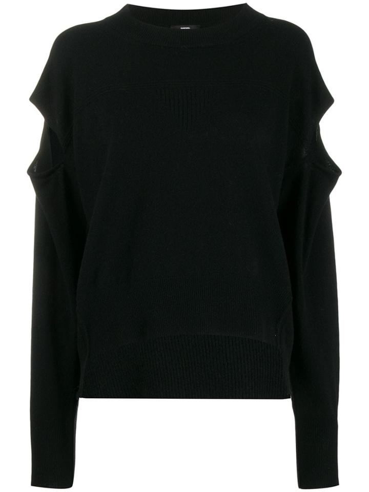 Diesel Cut-out Detail Sweater - Black