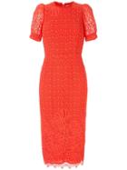 Rebecca Vallance Mae Lace Short-sleeved Dress - Red