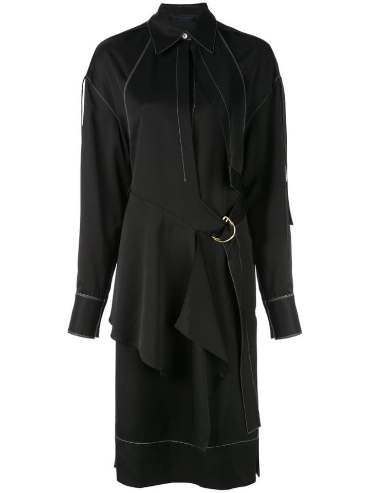 Proenza Schouler Top Stitched Shirt Dress - Black