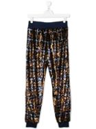 Alberta Ferretti Kids Sequin Embellished Trousers - Blue